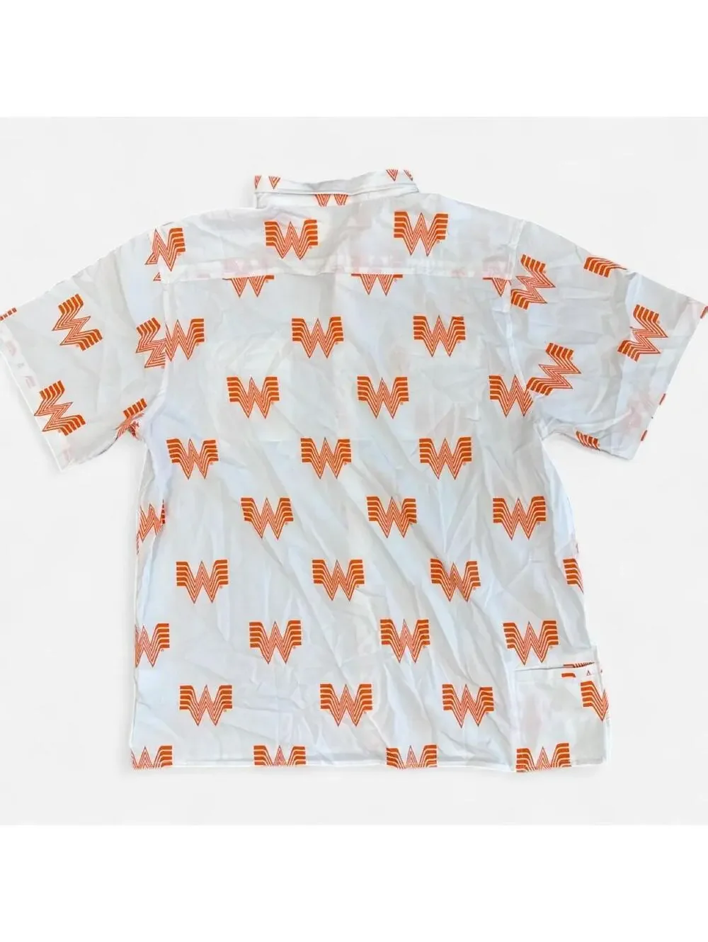 Whataburger logo western button down shirt with snaps